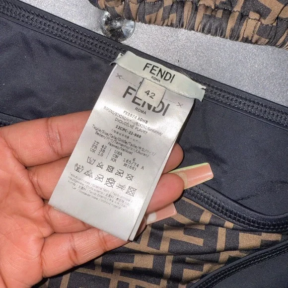 Fendi Black and Brown Logo Bikini - Picture 2 of 5
